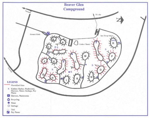 Beaver Glen Campground Map