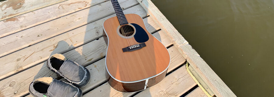 Guitar on Dock